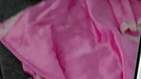 satin nightgown soaked in cum