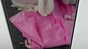 satin nightgown soaked in cum