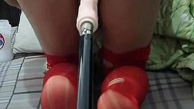 Yiyi the ladyboy pleasures herself with anal masturbation