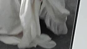 satin nightgown soaked in cum