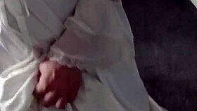 satin nightgown soaked in cum