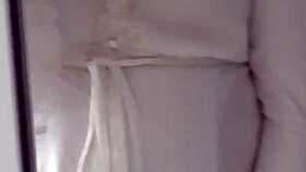 satin nightgown soaked in cum