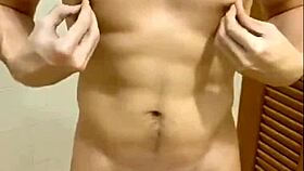 after playing basketball, he shot some solo footage with his cock and boobs.