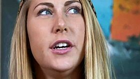 Blonde Teen Licks Pecker and Balls Outdoors