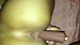 latina amateur explores hairy pussy and assfucking