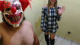 Cristina Almeida's Naughty Wife Gets Gagged and Tied for Killer Clown