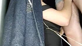 Pretty Young Redhead Sucks Cock Outdoors!