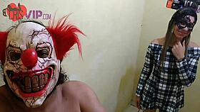 Cristina Almeida's Naughty Wife Gets Gagged and Tied for Killer Clown