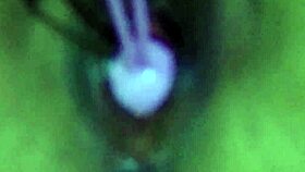 incredible asian solo dildo play on shaved cunt