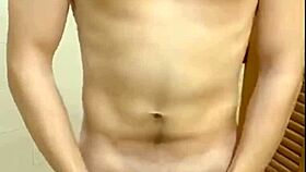 after playing basketball, he shot some solo footage with his cock and boobs.