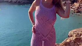 flashing milf in ibiza public