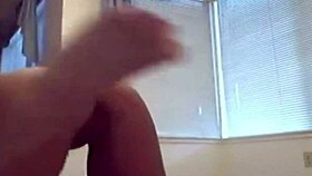 Young Blonde Teen Teases with Webcam Strip Show Outdoors