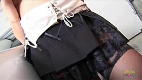 Do bisexual blonde milfs in heels and stockings get bent over for doggystyle in the garage