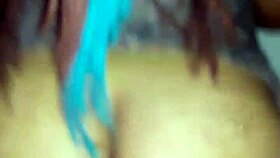 naughty teen plays with toys on home cam