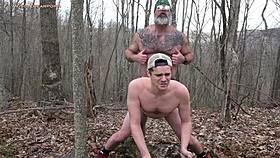 loaded for bear with hairy guys in a casual setting