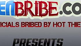 Scarlett Bribes Petite Teen on Desk with Rough Foreplay