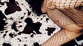 Milf wife anal fucked in mesh lingerie POV