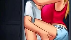 The wolf spotted Myrtle's big tits and tried to eat them