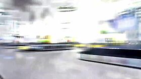 Skinny blonde white chick with big tits sucks black cock with amazing skills