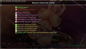 karryn's prison pornplay hentai game ep 11: she cums from dancing while being watched