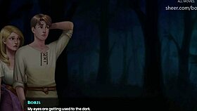 The wolf spotted Myrtle's big tits and tried to eat them