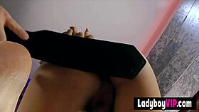 Pretty Ladyboy Faces Rough Bareback Domination