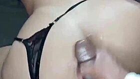 Intense anal creampie with Latina wife and her big ass