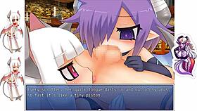 in the mgq paradox game, rumi engages in a threesome handjob with monsters