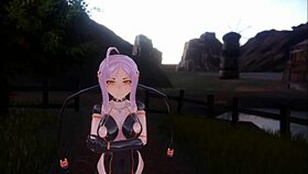 Monstergirl Island Hentai Game Ep 13: Shape Shifter Girl Grows Big Boobs on Beach