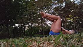 Latina Got Excited Doing Yoga