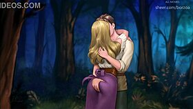 The wolf spotted Myrtle's big tits and tried to eat them