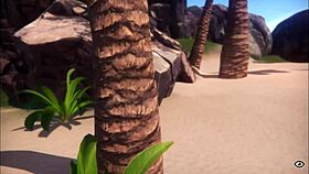 Monstergirl Island Hentai Game Ep 13: Shape Shifter Girl Grows Big Boobs on Beach