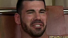 Bear engages in rimjob activity and climaxes