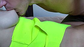 he sucked my soft boobs and bit my horny nipples