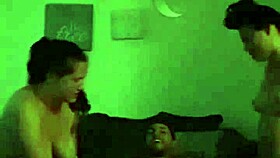 threesome with girlfriend and baby mother in interracial group