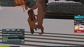 Mercedes Sucks Mr. Jones' Monster Cock for Cumshot