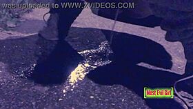 Girl Exposes Wet Pussy in Public Parking Lot at Night for Sex Tape