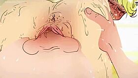 Laughing hentai Lola Loud bent over for doggystyle assfucking in 2D cartoon anime