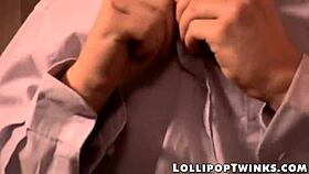 Is Brunette Twink Billy Rubens playing with ass?