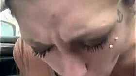 Trained throat slut obeys master and takes his cum