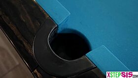 Latina teen stepsister needs cardio help from stepbro?