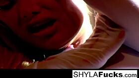 shyla stylez delivers a rare blonde solo nude performance