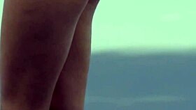 noemi moon, sexy big ass model, poses naked on tennis court. showing her big boobs