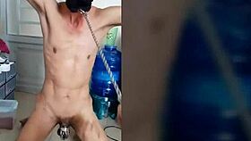 i'm training my gay slave in bdsm, making him submit to my every command and desire.