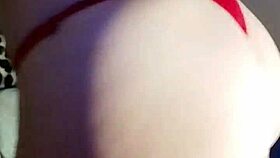 Model Tries New Thong And Masturbates Big Ass Close Up