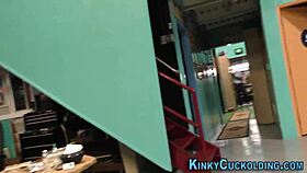 This babe cuckolds her old man with cum in femdom