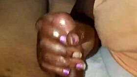 i stroked his cock with my hand until he shot his cum