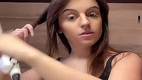 braless huge tits bounce in tanktop!