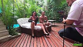 Behind cameras of first recording with Elisa Sanches and Hector Vanille