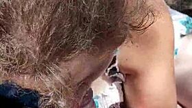 믿을 수 없어, 야외에서 곡선미 BBW랑 공개 펠라 했어.